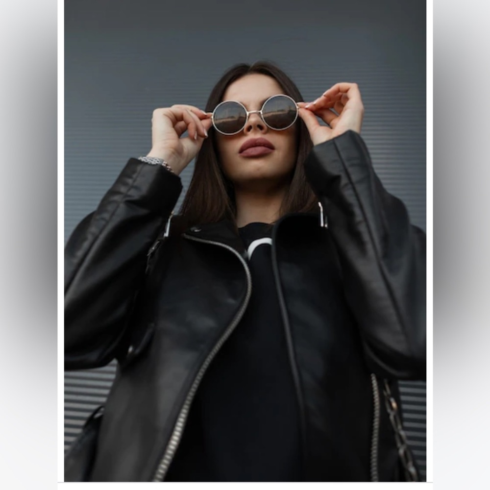 Stars UV Protection Round Sunglasses - Silver